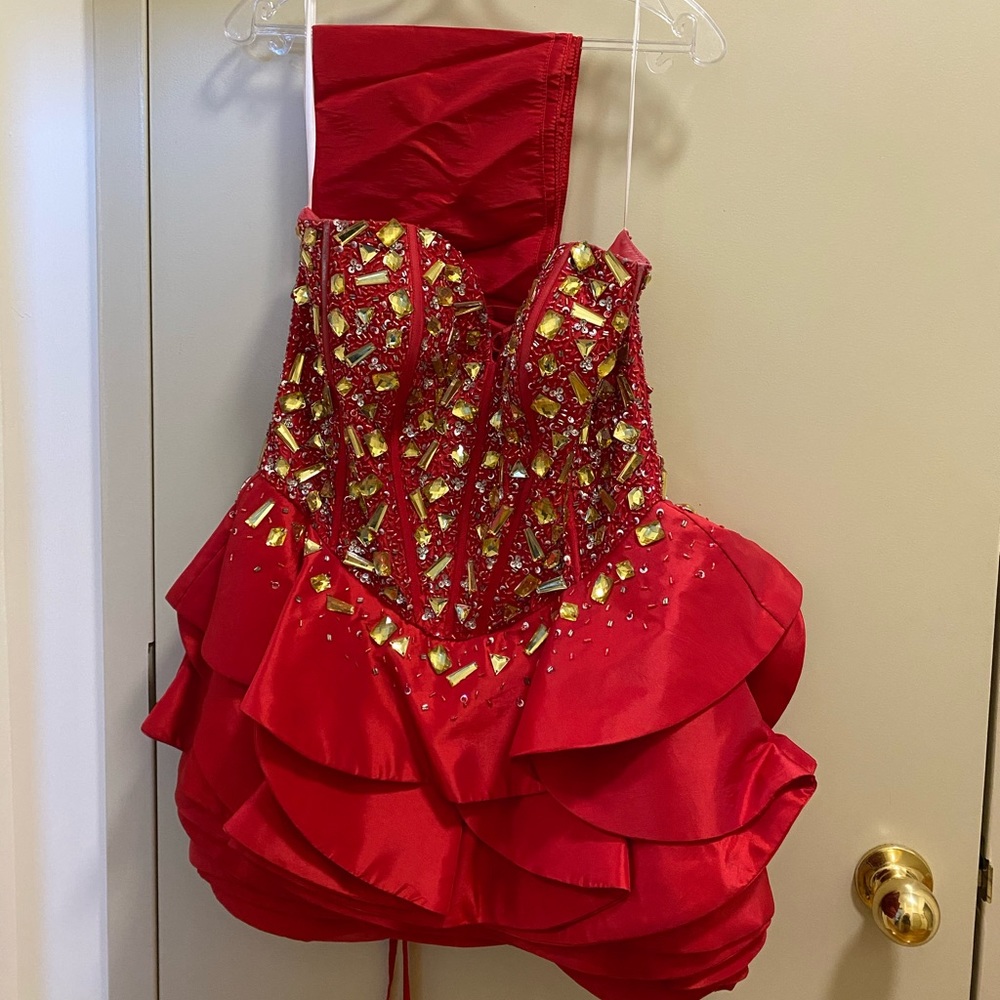 Short Red Prom Dress size 14